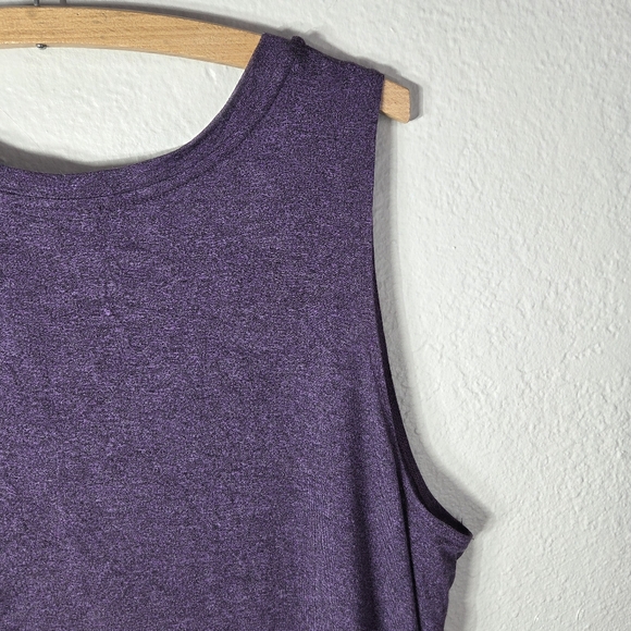 LOGO By Lori Goldstein Purple Tunic Tank Top Plus Size 2X Sleeveless Crew Neck - Picture 10 of 15